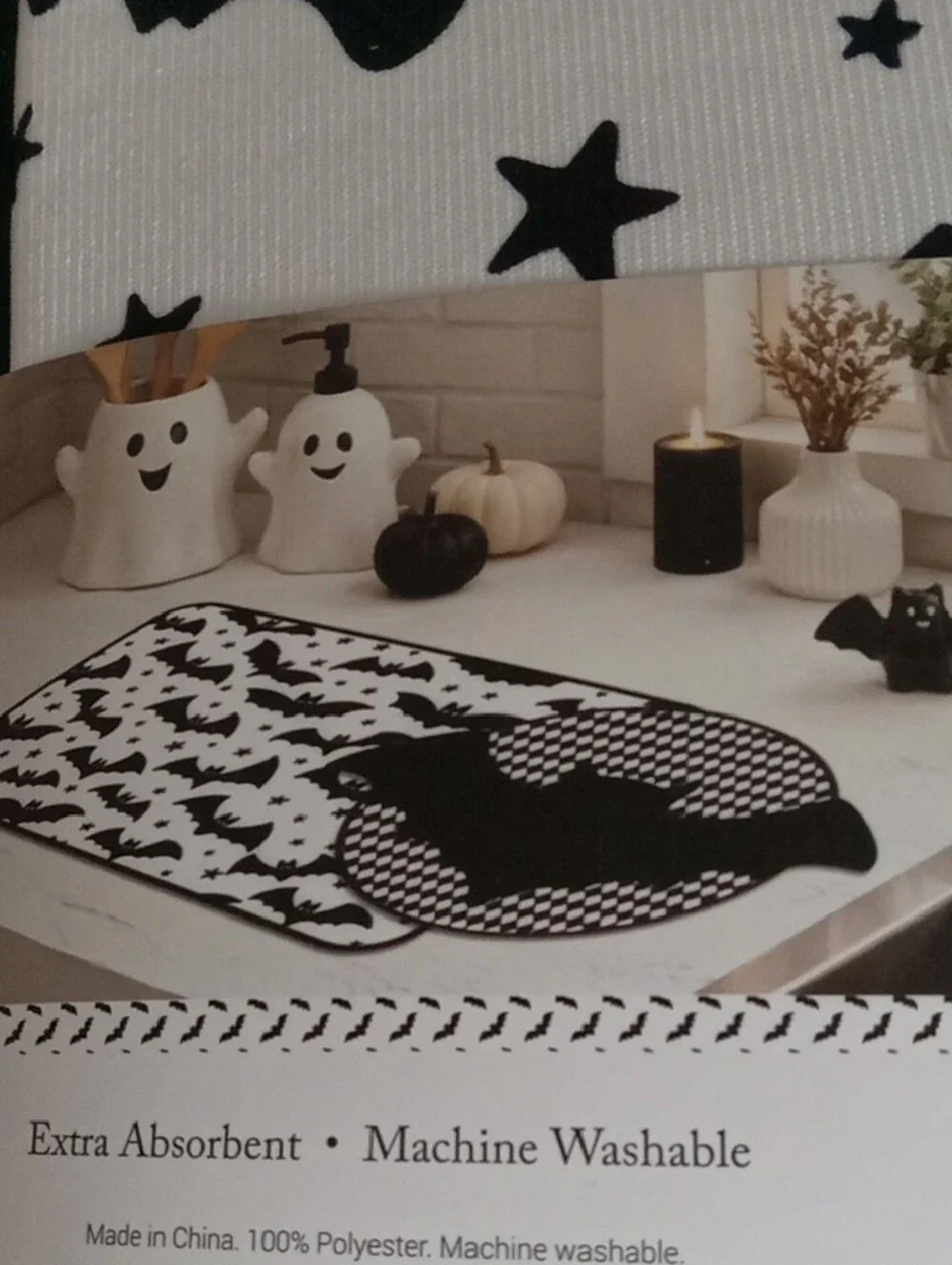 cupcakes & cashmere Bats 2 Pack Dish Drying Mats